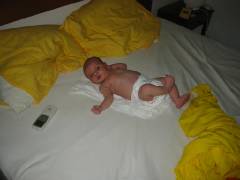Kerian 12 Le lit des parents est pas mal!